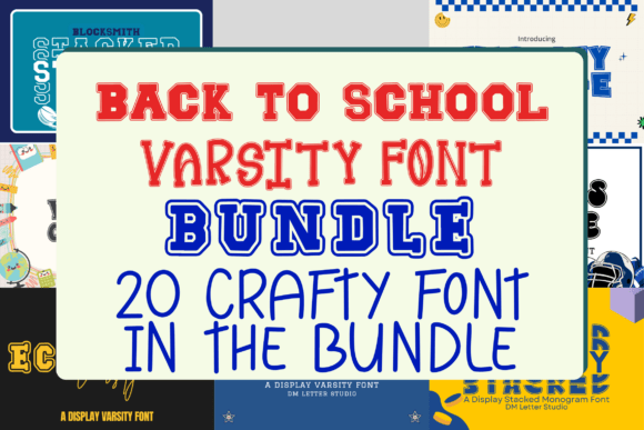 Back to School Varsity Font Bundle for Bold, Crafted Spirit