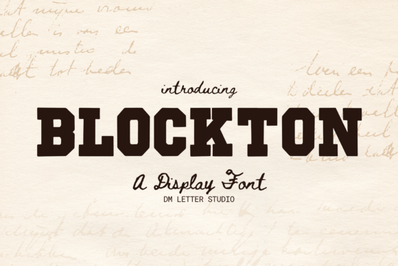 Blockton: A Bold Display Font That Makes Handmade Products Shine