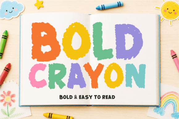 Bold Crayon: A Playful Display Font for Handmade Brands