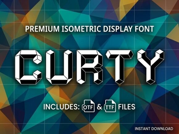 Curty: A Display Font That Builds Structural Impact