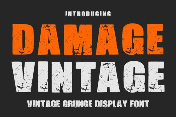Damage Vintage: A Bold Display Font for Scroll-Stopping Campaigns