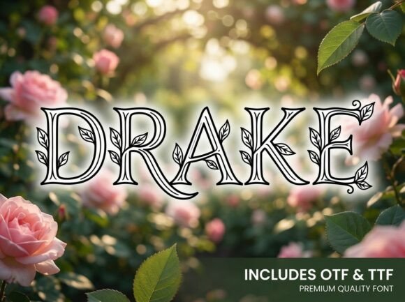 Drake: A Botanical Display Typeface That Elevates Digital Branding