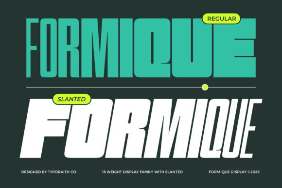 Formique: A Bold Display Font for Editorial Impact
