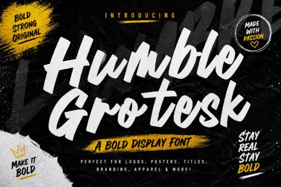 Humble Grotesk: A Bold Handwritten Display Font for Scroll-Stopping Campaigns