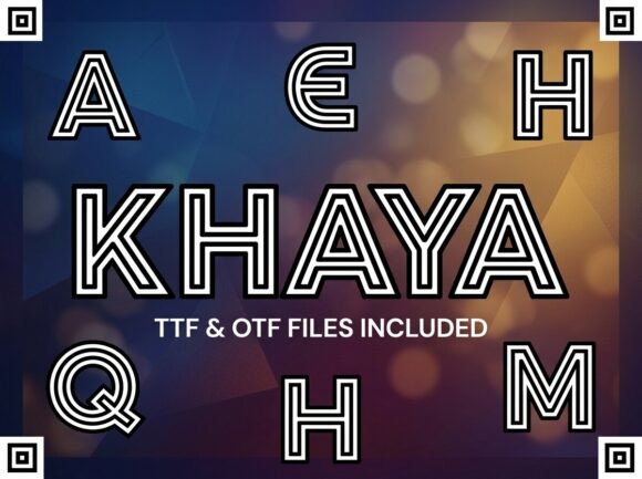 Khaya: A Bold Display Typeface for Handmade Labels & Printables