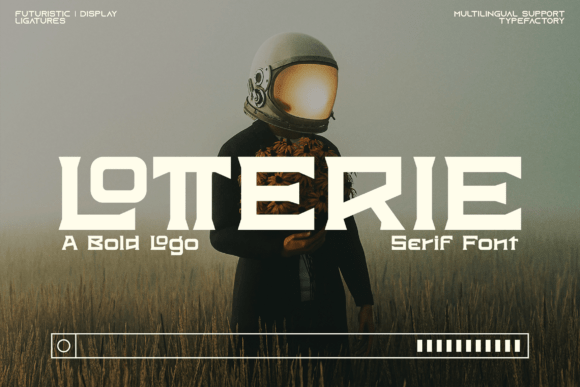 Lotterie: A Futuristic Display Font for Handmade Labels & Printables