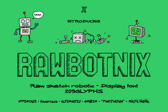 Rawbotnix: A Display Font with Grit, Heart, and Handmade Charm