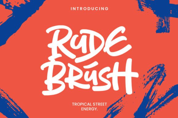 Rude Brush: A Bold Display Font for Digital Brand Impact