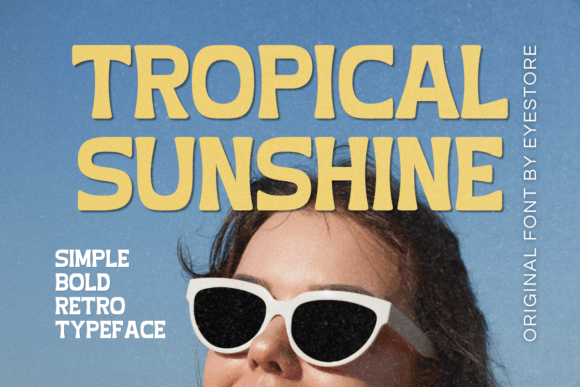 Tropical Sunshine: A Bold Retro Display Font for Handmade Creators